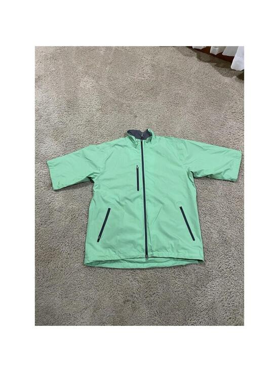 Peter Millar Jackets & Blazers - Peter Millar Women's Rain Jacket Coat Full Zip Green L Large 1/2 Sleeve Pockets